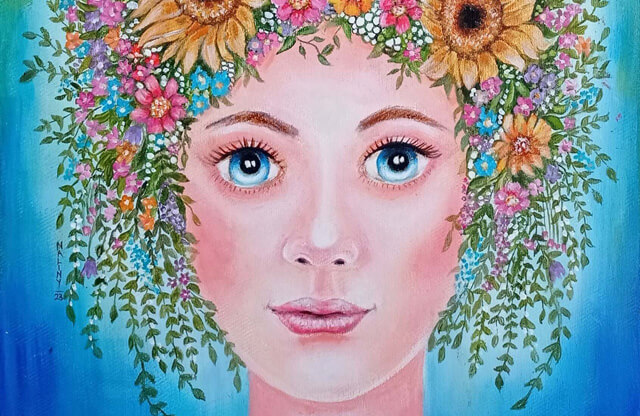 slikarstvo naliny art v stiku s seboj, zacvetim